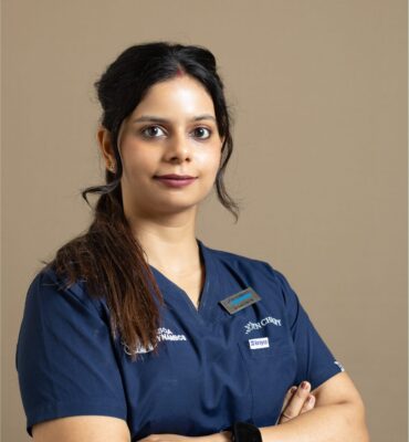 Dr. Anjali Sharma – Physiotherapist & Spine Specialist at Synchrony Clinic - Synchrony Chiropractic & Sports Physiotherapy - Chiropractor Near Me | Delhi | Noida | Chandigarh Dr. Anjali Sharma, physiotherapist at Synchrony Clinic, expert in manual therapy, posture correction, and spine health.