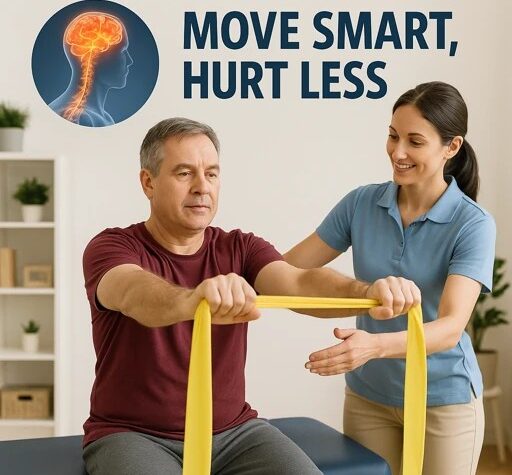 Man doing physiotherapy exercises for chronic pain relief